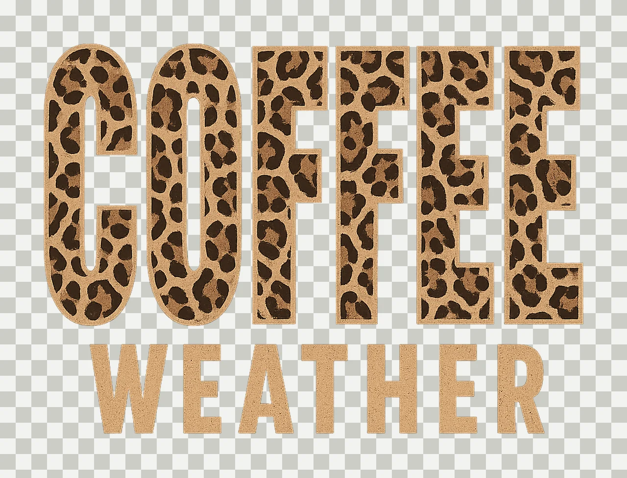 Coffee Leopard Print Coffee Fall Shirt Design Coffee Lover transparency and detail preview thumbnail