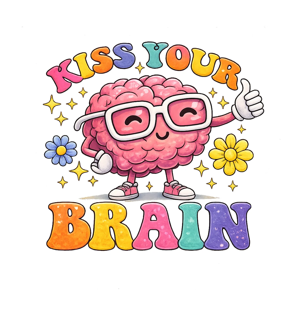Kiss Your Brain Teacher Appreciation Mental Health Awareness