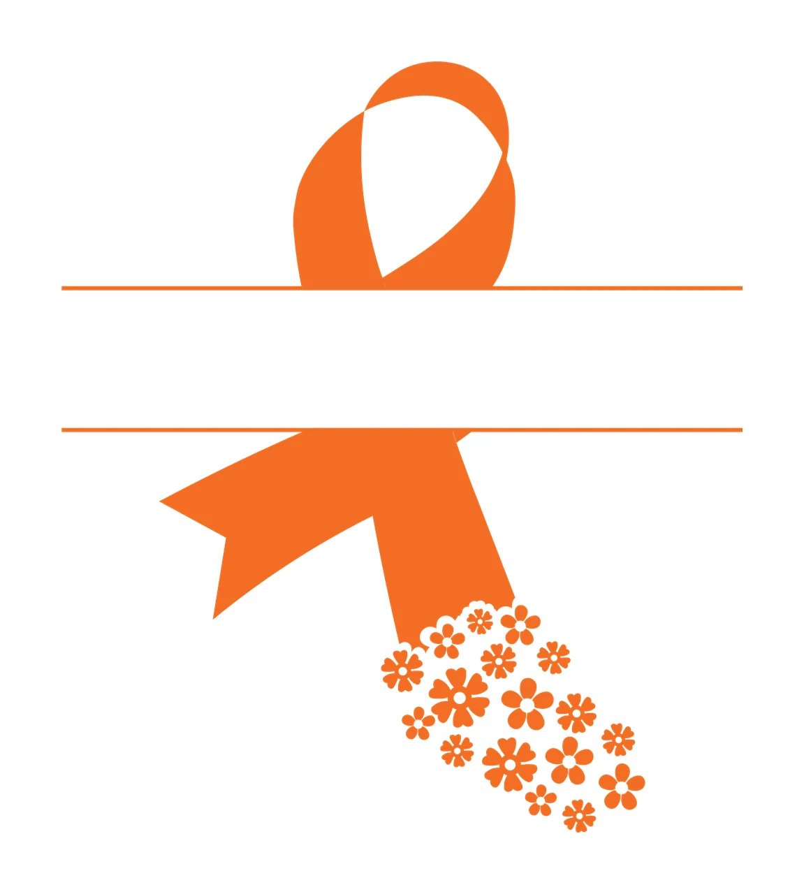 Awareness Ribbon With In Black And White Illustration