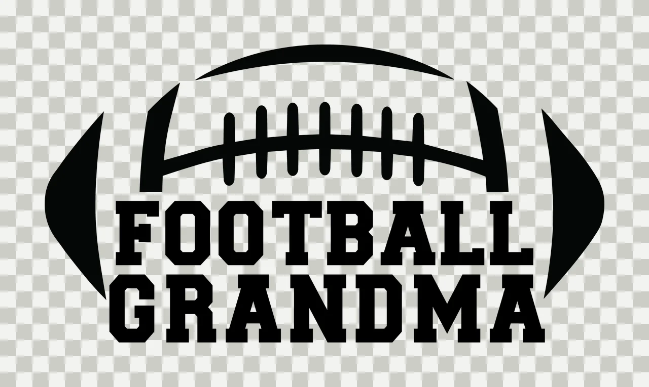 Football Grandma And Text Typography Design transparency and detail preview thumbnail