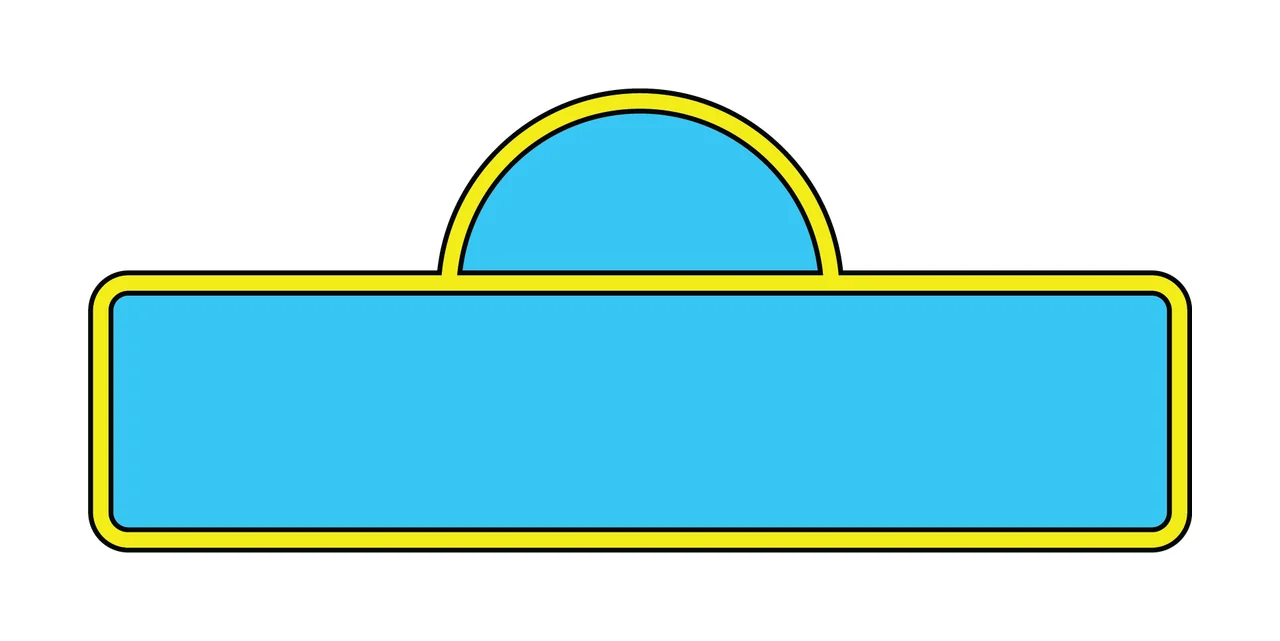 Sign Black Rectangular With A Rounded Top Semi Stationary rectangle