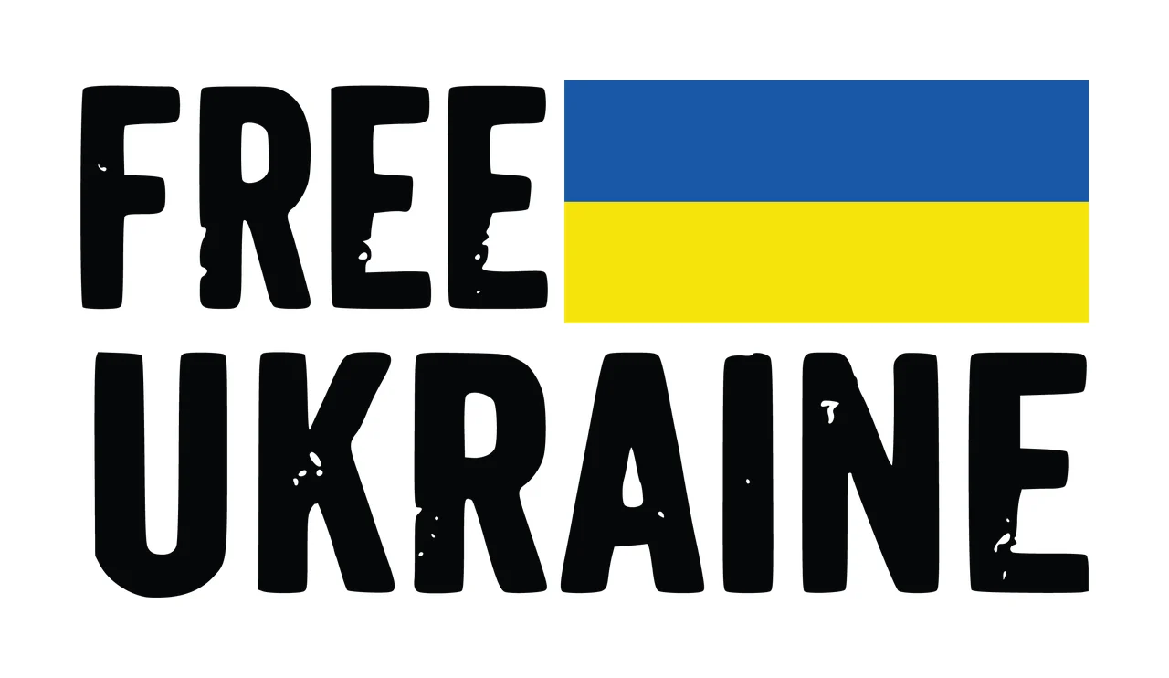 Ukraine Black Distressed Text With Horizontal Rectangle Box declaring