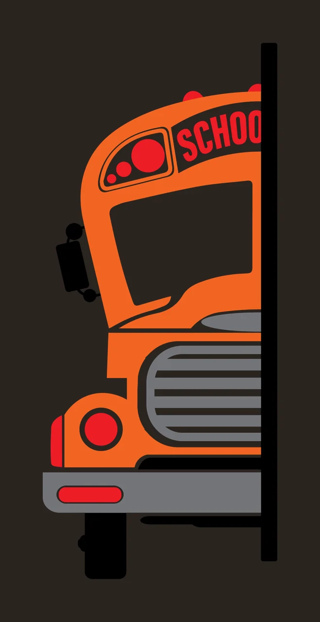 School Bus Revealing With Front And Lights contrast preview thumbnail