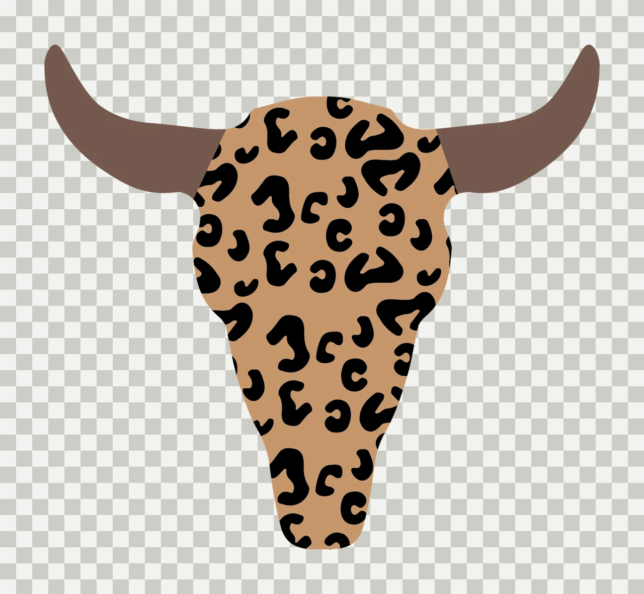 Bull Skull Silhouette On White horns black animal icon 4 F16 cow new transparency and detail preview thumbnail