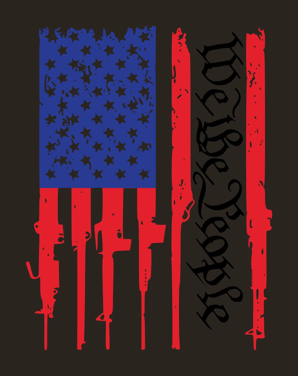 We People Flag A We The People Vertical stars rifles black contrast preview thumbnail