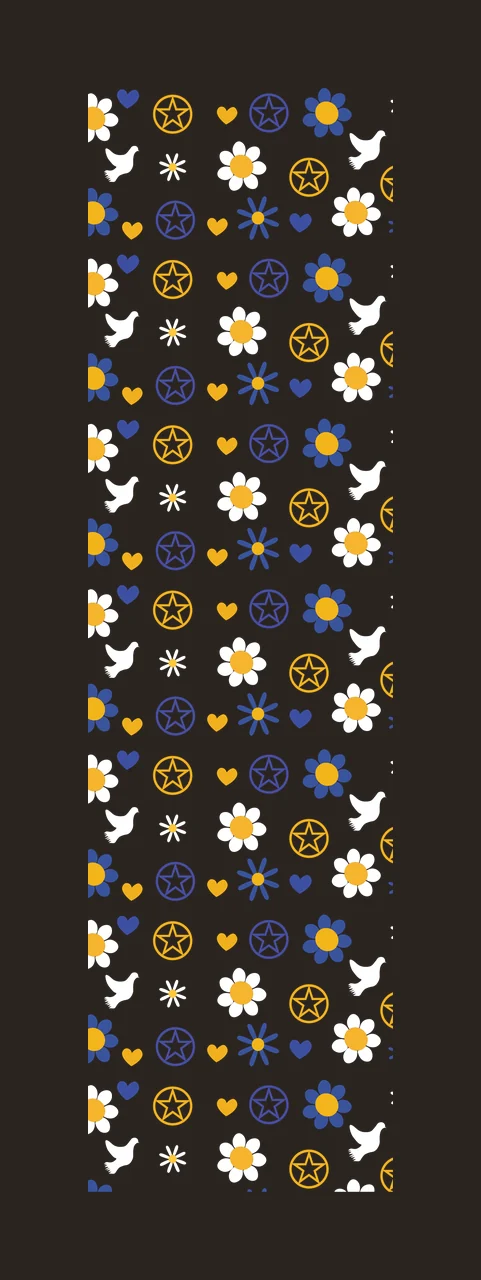Black Line Symbols Decorative Column arrangement star flower contrast preview thumbnail