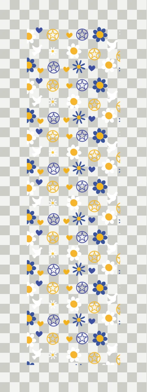 Black Line Symbols Decorative Column arrangement star flower transparency and detail preview thumbnail