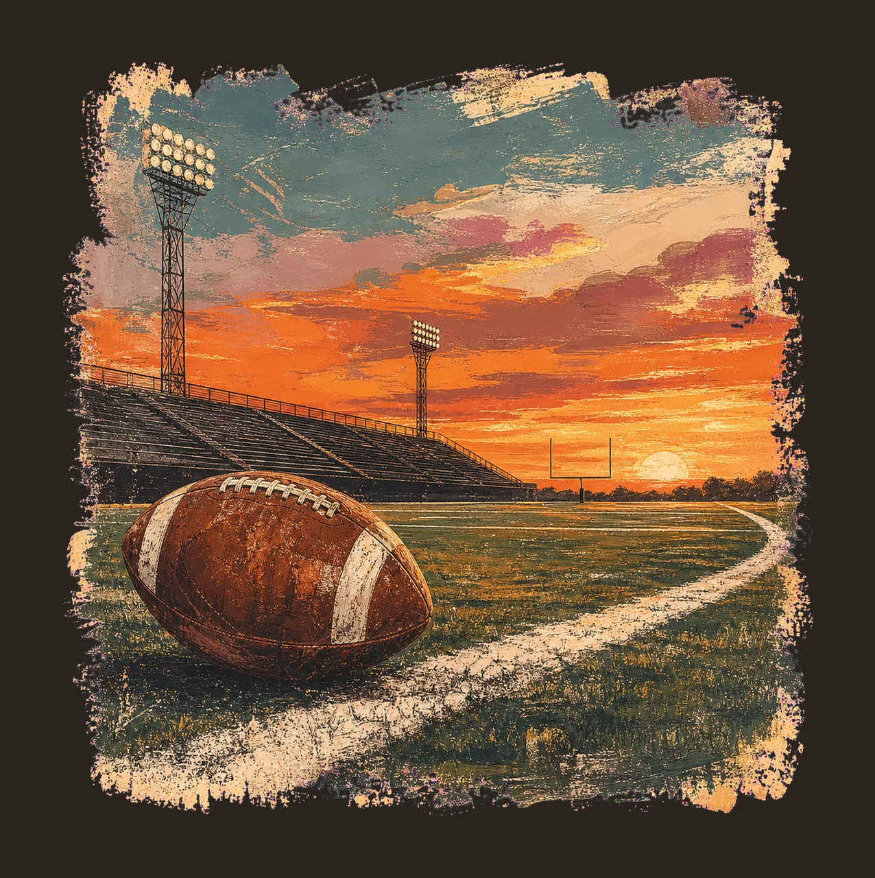 Football Mom Sunset Shirt Club Stripes Coastal Variation C contrast preview thumbnail