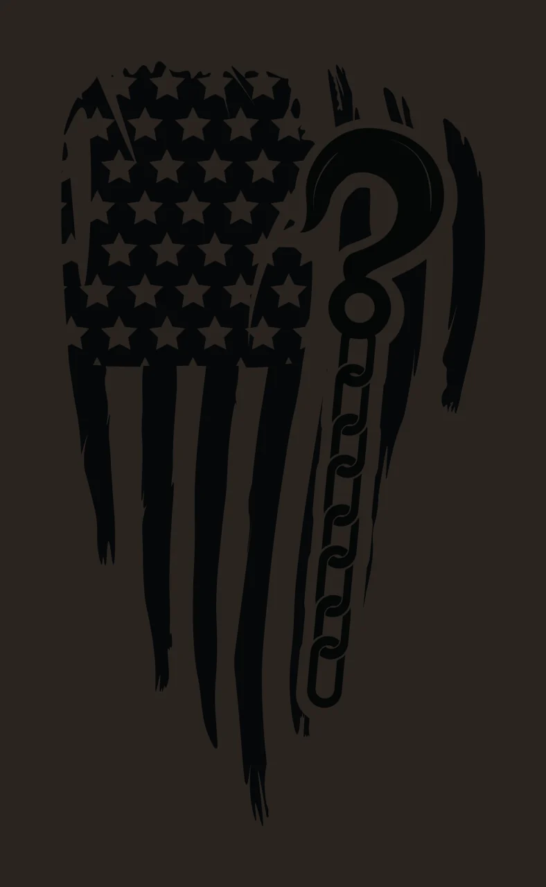 Flag Distressed With Heavy Chain Hook and Hang stars stripes contrast preview thumbnail