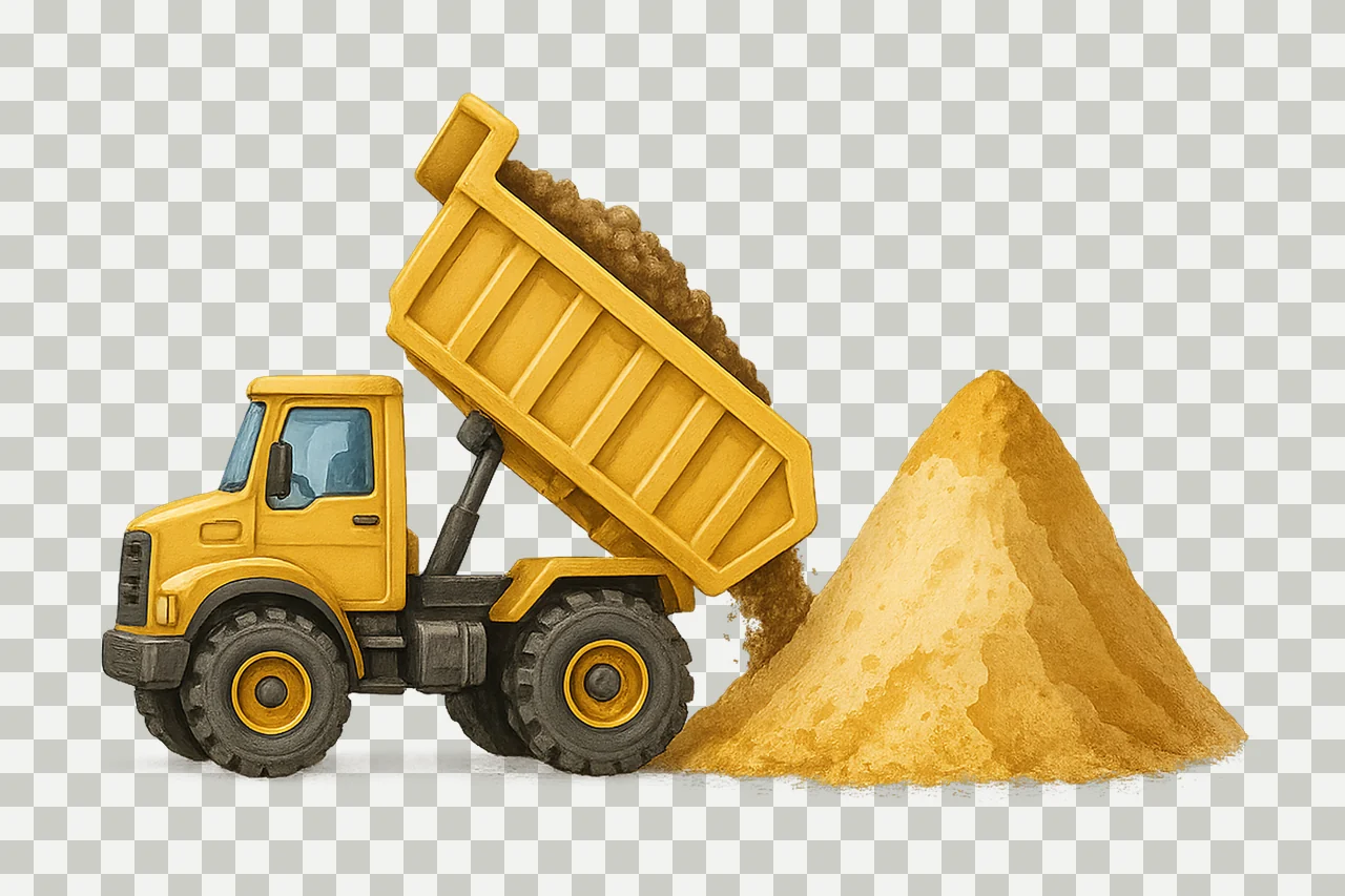 Construction Dump Truck Pillowcase Sublimation Design Kids transparency and detail preview thumbnail