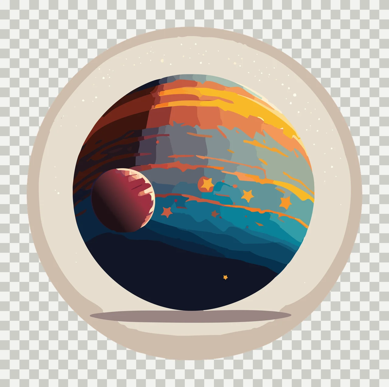 Single Large Black Circle centered minimalist white shape geometry transparency and detail preview thumbnail