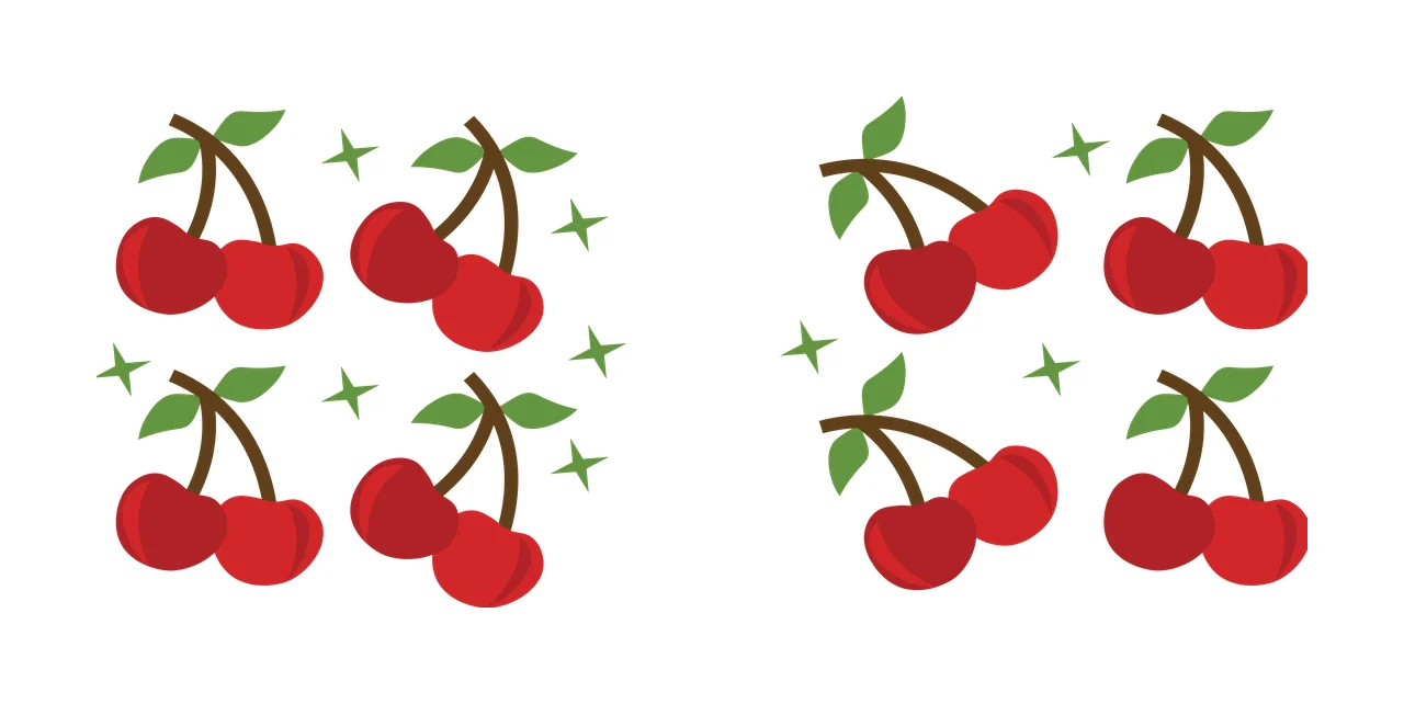 Can Glass Wrap Multiple Cherry Pairs With Sparkle cherries