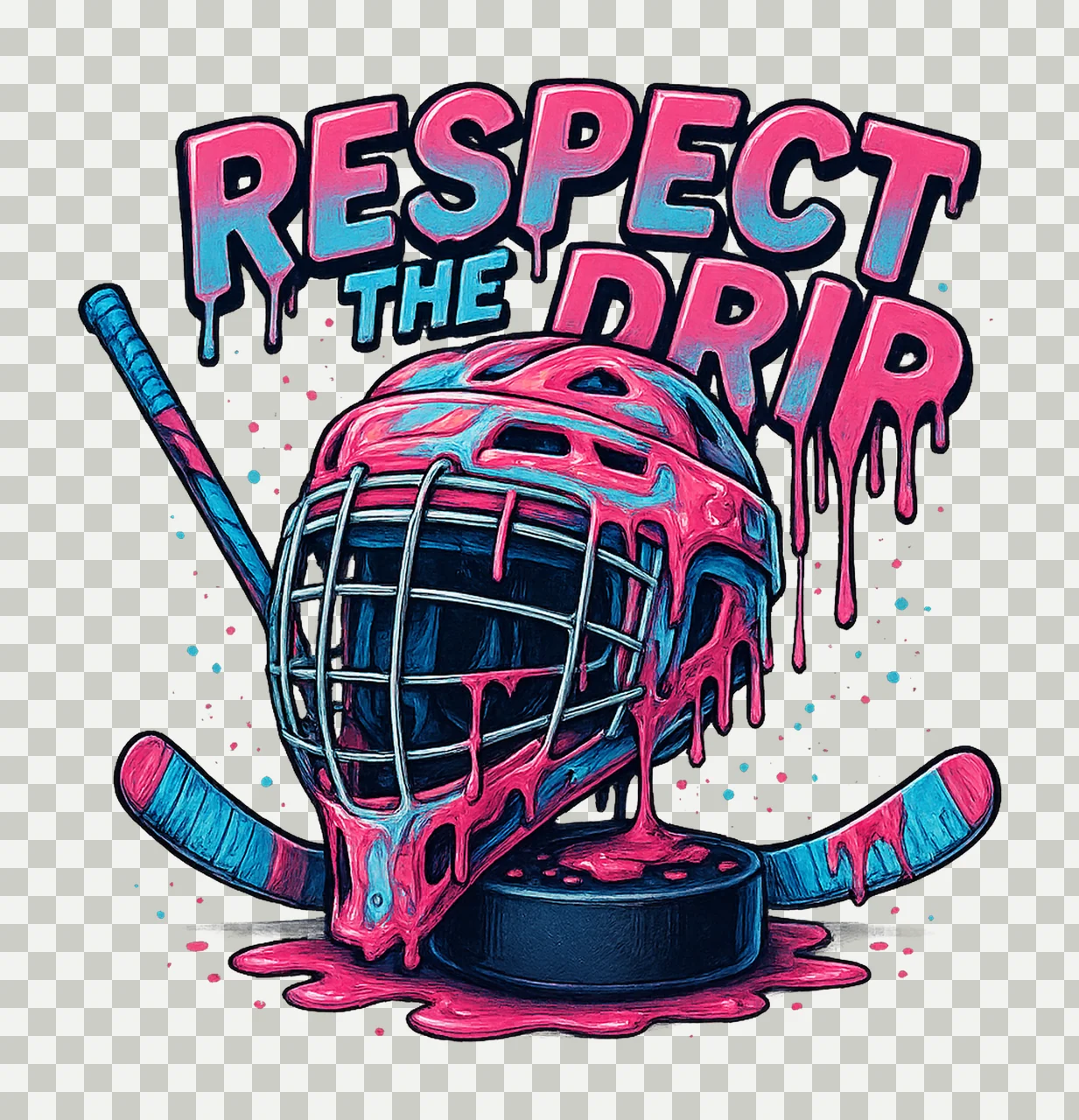 Hockey Drip Ice Cream Drip Respect The Drip Hockey Mama transparency and detail preview thumbnail