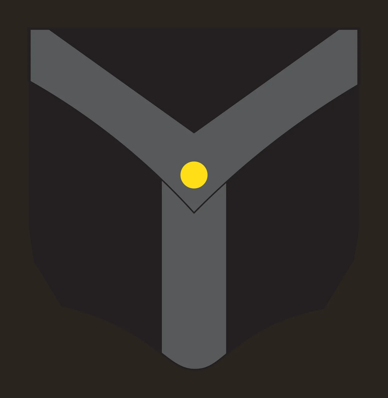 Black Shield Silhouette With Flat Top And Pointed shape border contrast preview thumbnail
