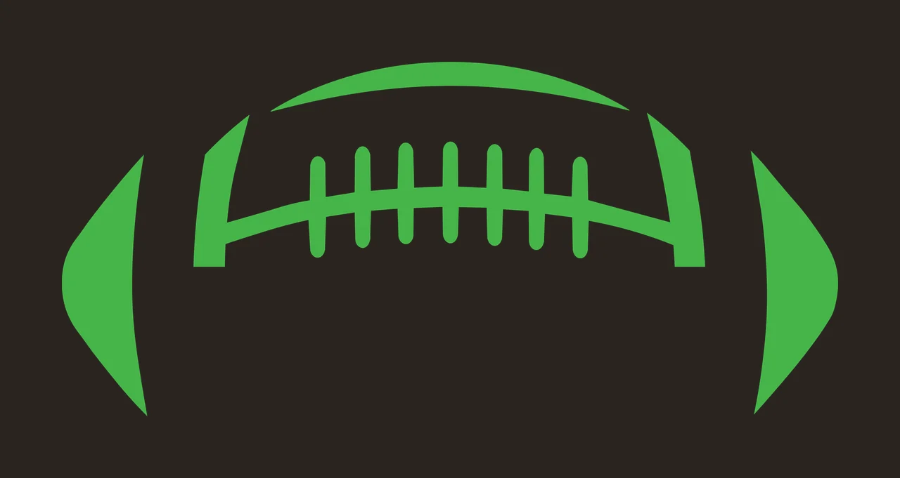 Simple Black And White Graphic Of A Football minimalist Variation contrast preview thumbnail