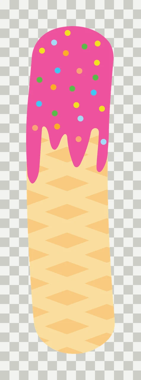 Ice Cream Font Character 33 scalable logo design icon transparency and detail preview thumbnail