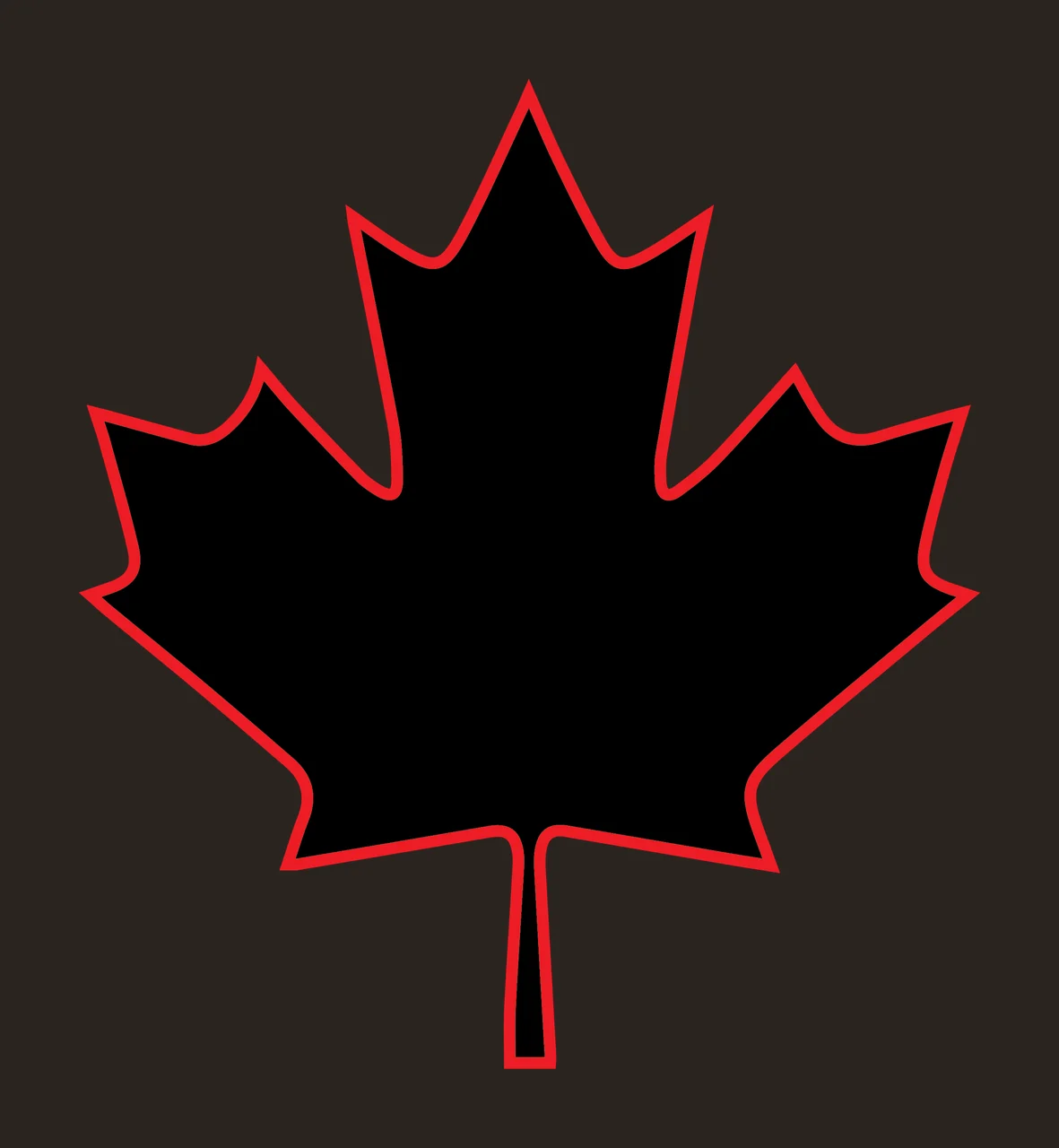 Identical Black Maple Leaf Silhouette white nature and symbol contrast preview thumbnail
