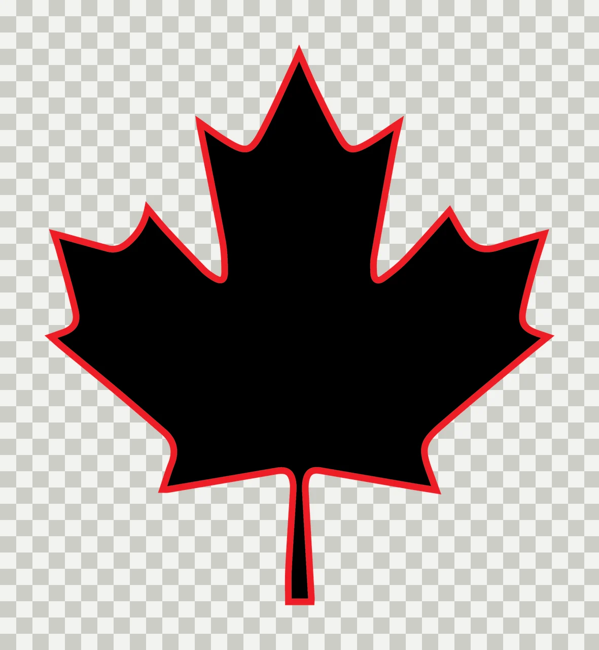 Identical Black Maple Leaf Silhouette white nature and symbol transparency and detail preview thumbnail