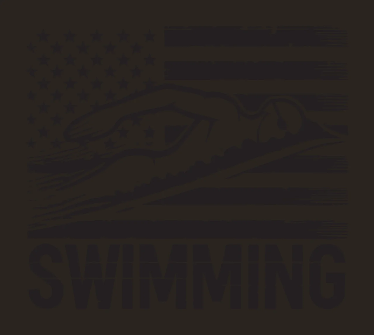 Swimming Flag With Abstract Swimmer freestyle stripes stars contrast preview thumbnail