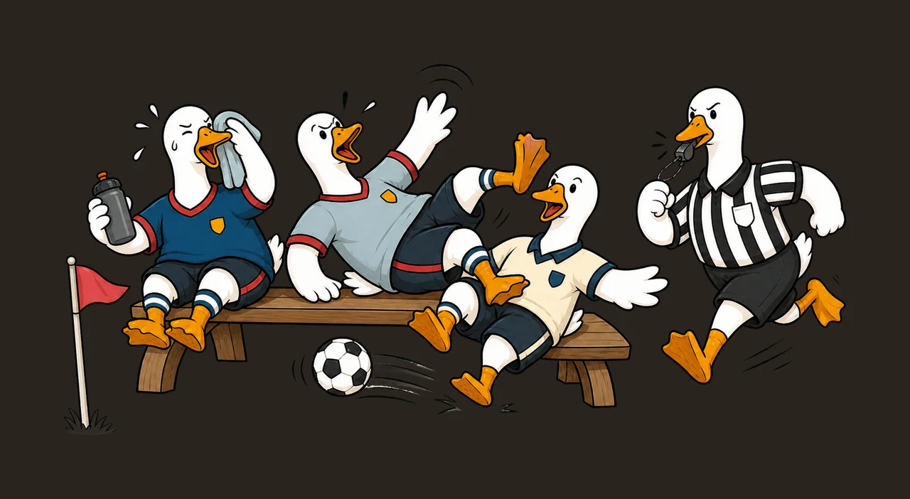 Funny Goose Soccer Team Digital Referee Goalie Variation A contrast preview thumbnail