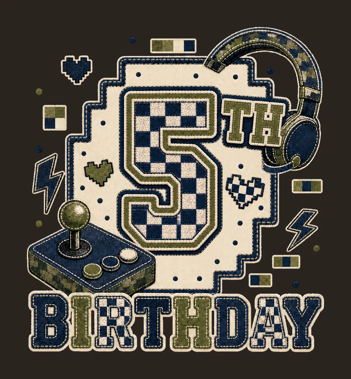 Star Camo Gamer Birthday sublimation instant Variation B contrast preview thumbnail