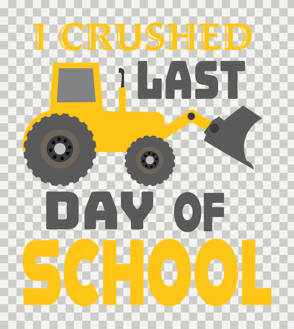 Tractor Crushing With Children And Heavy Equipment transparency and detail preview thumbnail