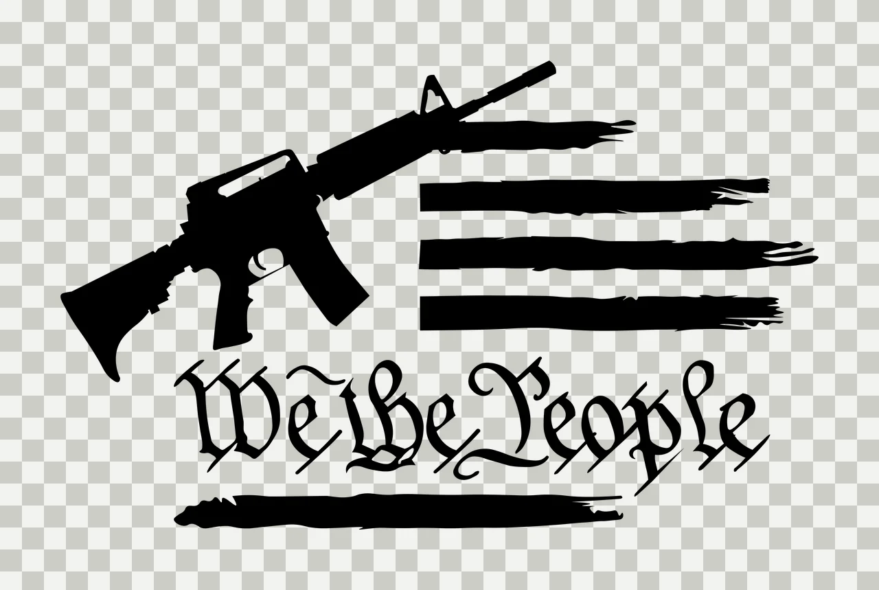 We The People Rifle Flag Art stripes calligraphy stencil black transparency and detail preview thumbnail