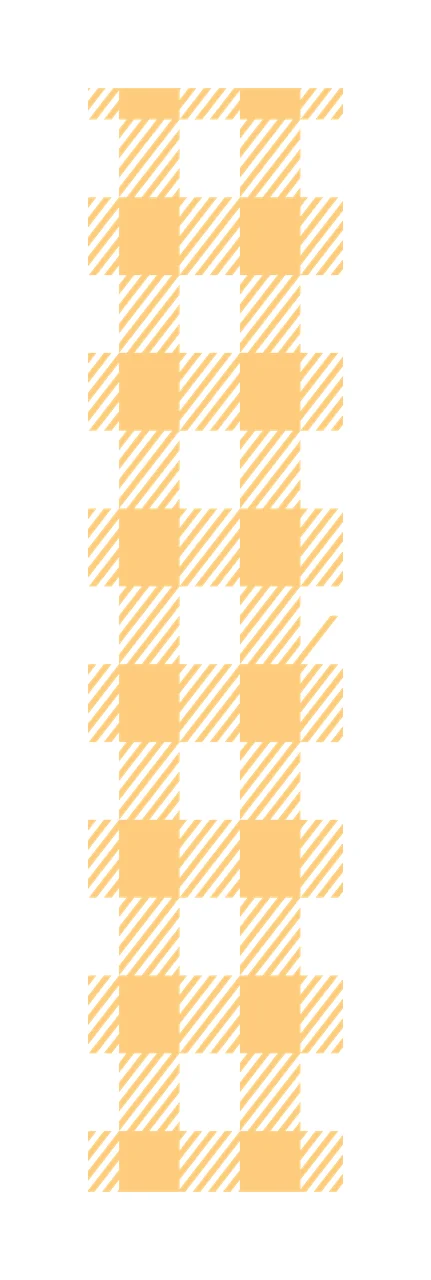 Gingham checkered pattern with checkered squares diagonal hatching lines vertical rectangular frame and classic textile inspired in white