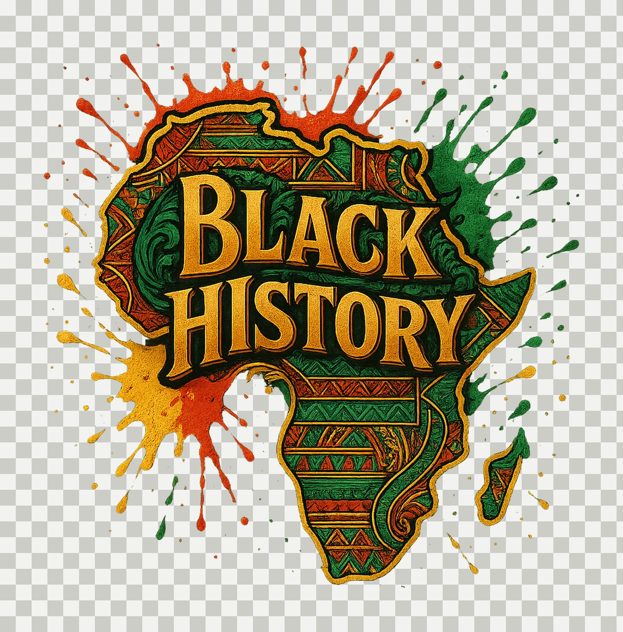 Juneteenth Afrocentric Design Black History African Pride transparency and detail preview thumbnail