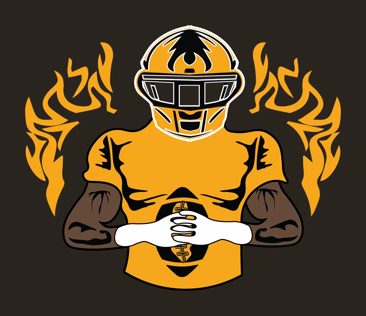 Helmeted Figure With Flames helmet black white plain Variation contrast preview thumbnail