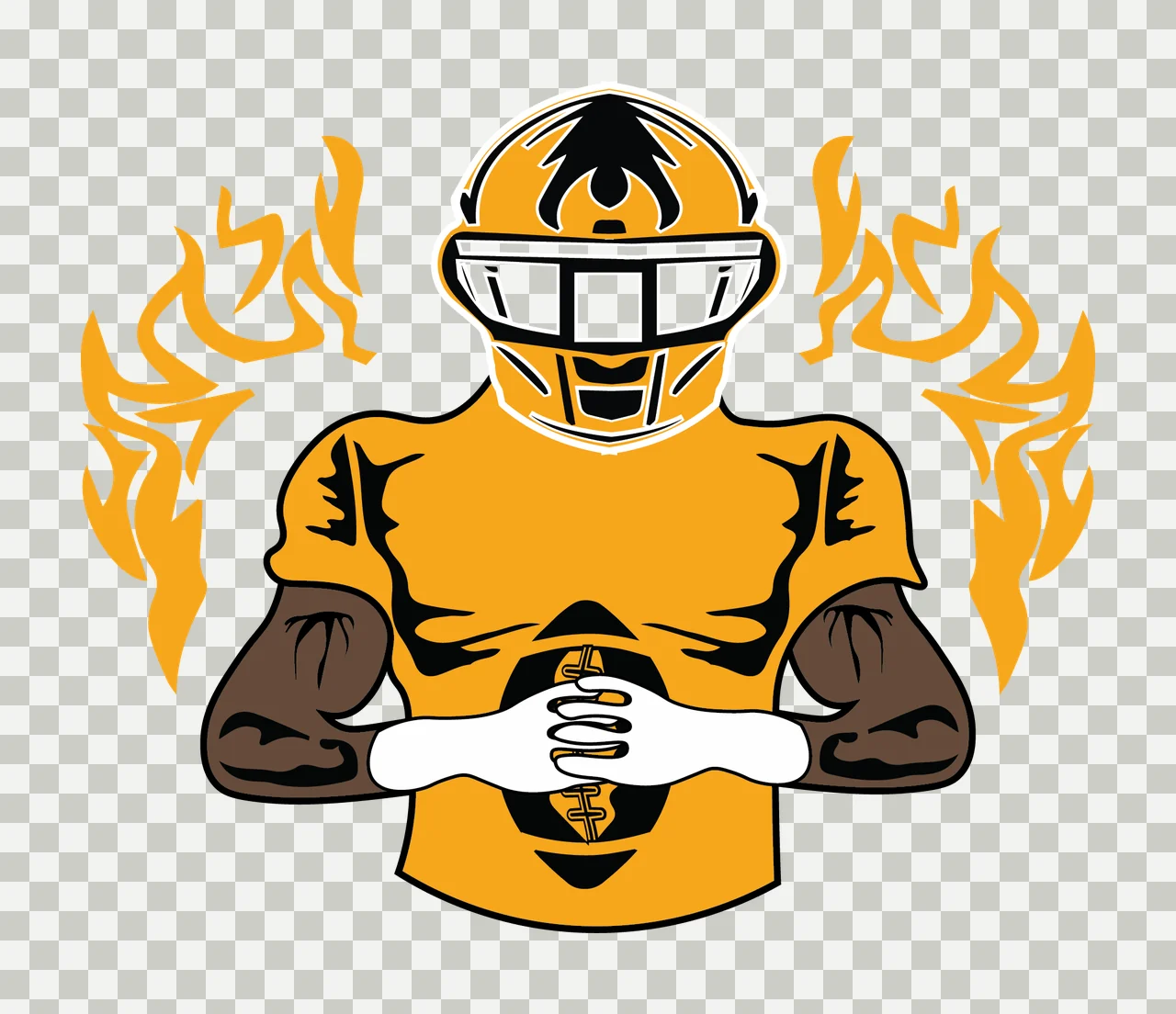 Helmeted Figure With Flames helmet black white plain Variation transparency and detail preview thumbnail