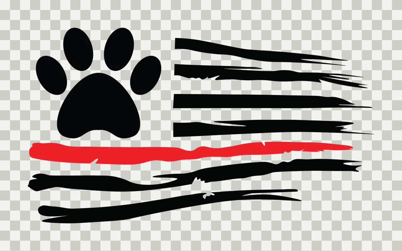 Can Glass Wrap Paw Print With Horizontal Stripes transparency and detail preview thumbnail