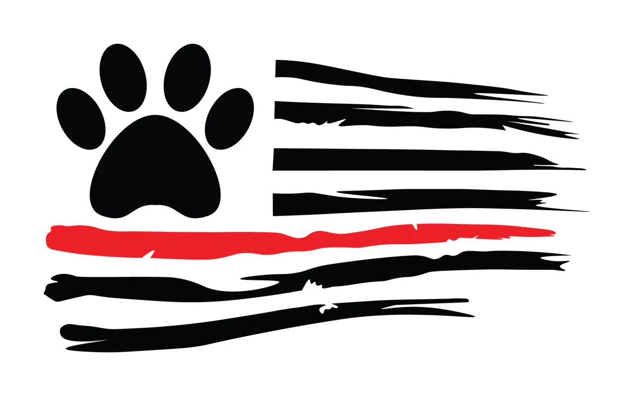 Can Glass Wrap Paw Print With Horizontal Stripes