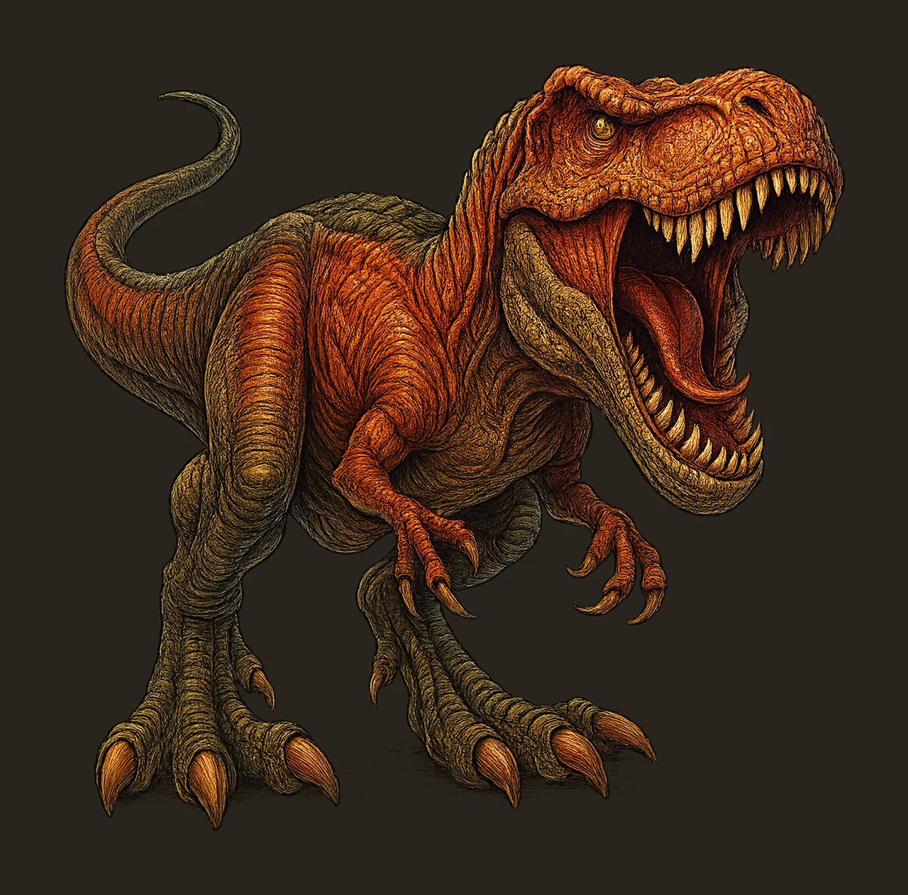 Rex Fierce Dinosaur Artwork Sublimation Design Dinosaur Kids contrast preview thumbnail