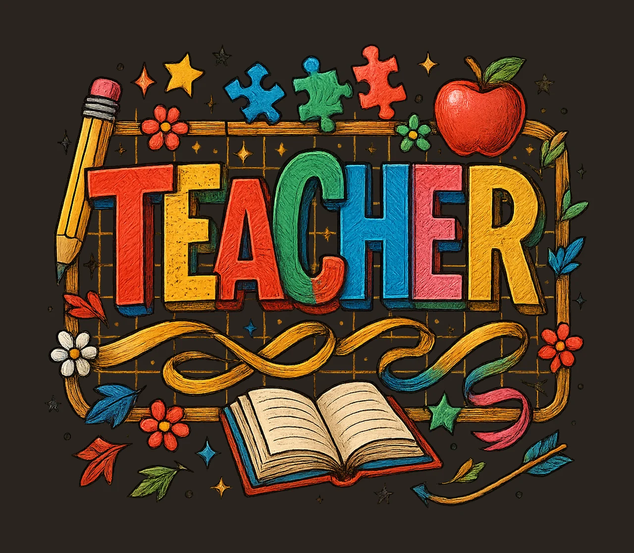 Checkered Autism Teacher Coquette Ausome Teacher Design contrast preview thumbnail