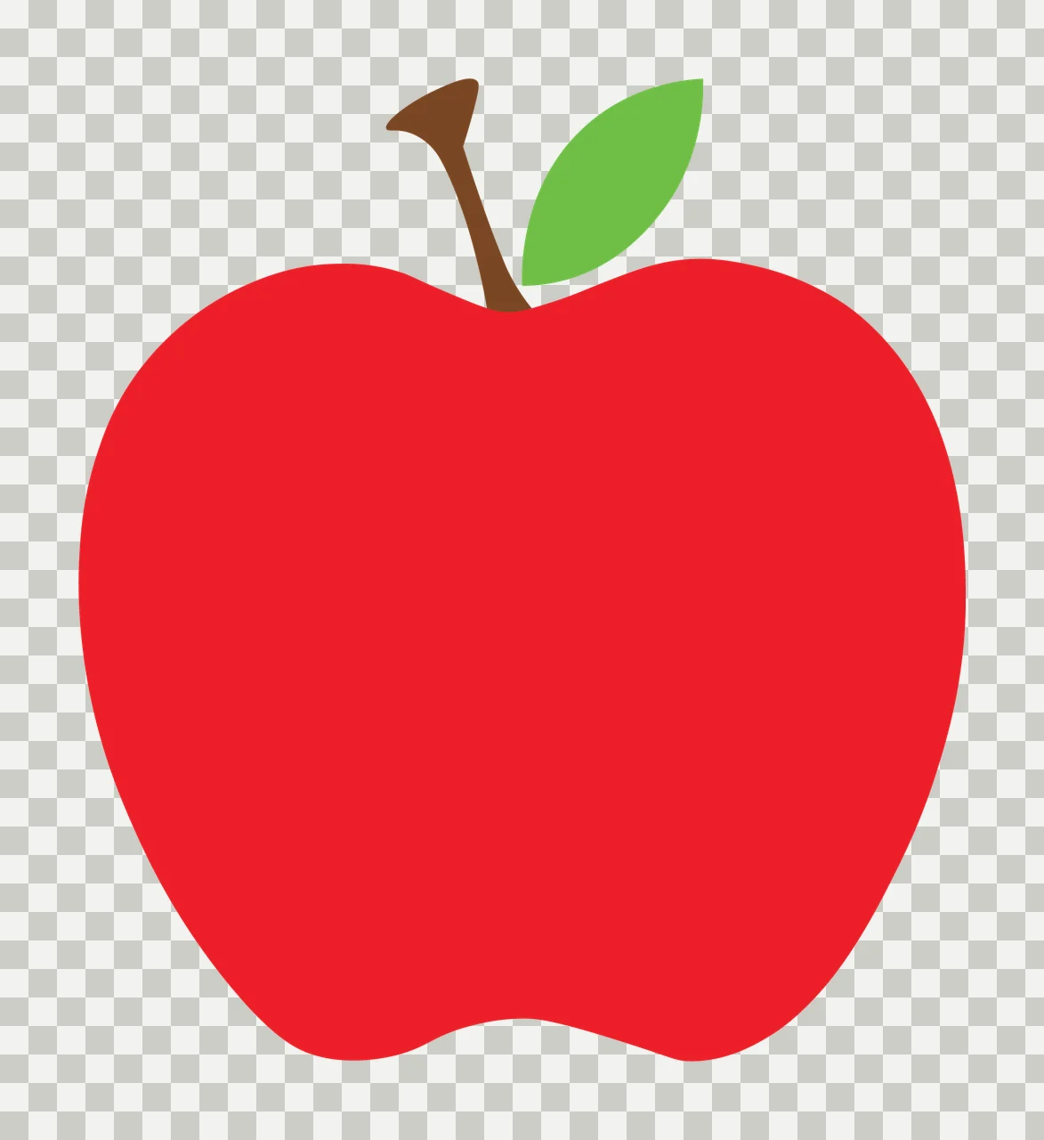 To Red Apple With Stem Leaf transparency and detail preview thumbnail