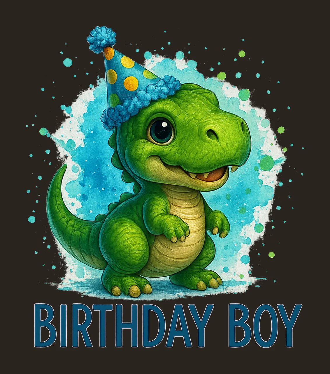 Birthday Boy Dinosaur Birthday Shirt Sublimation Design Dino contrast preview thumbnail