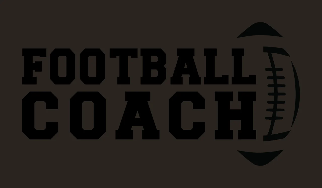 Football Coach Text Graphic With Silhouette On Right and typography contrast preview thumbnail