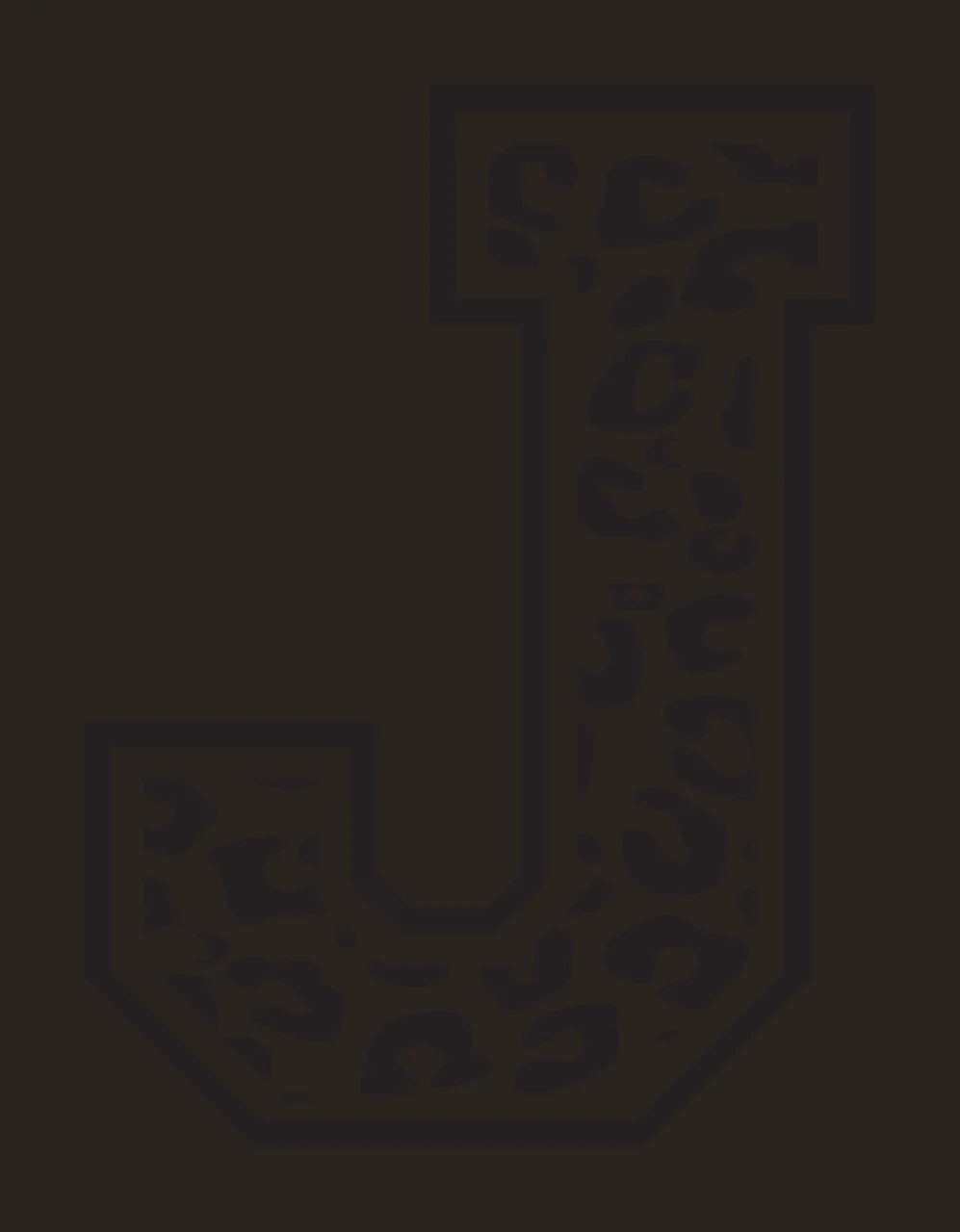 Black Varsity Half Font Leopard Character 34 print animal cheetah contrast preview thumbnail