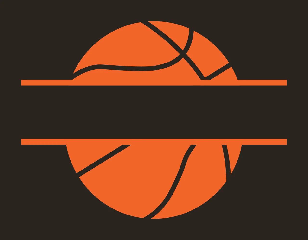 Ball Black Round Silhouette With A Central Horizontal lines contrast preview thumbnail