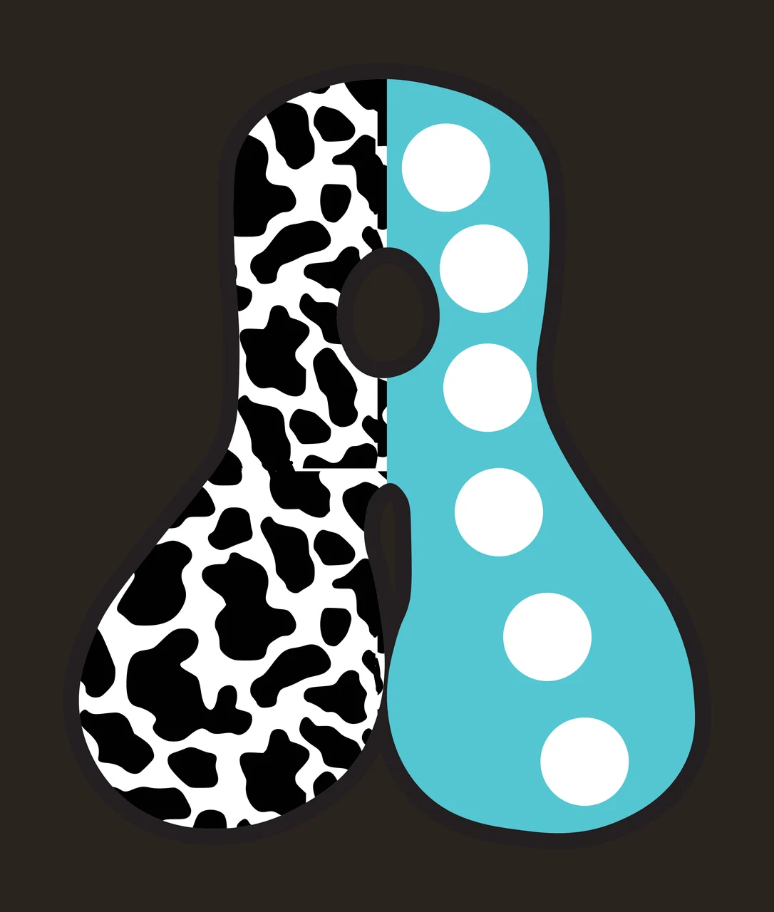 Half Cow Bright Font Dalmatian Race Doodle Leopard Character 01 racing contrast preview thumbnail