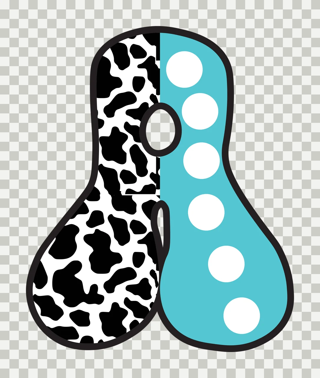 Half Cow Bright Font Dalmatian Race Doodle Leopard Character 01 racing transparency and detail preview thumbnail