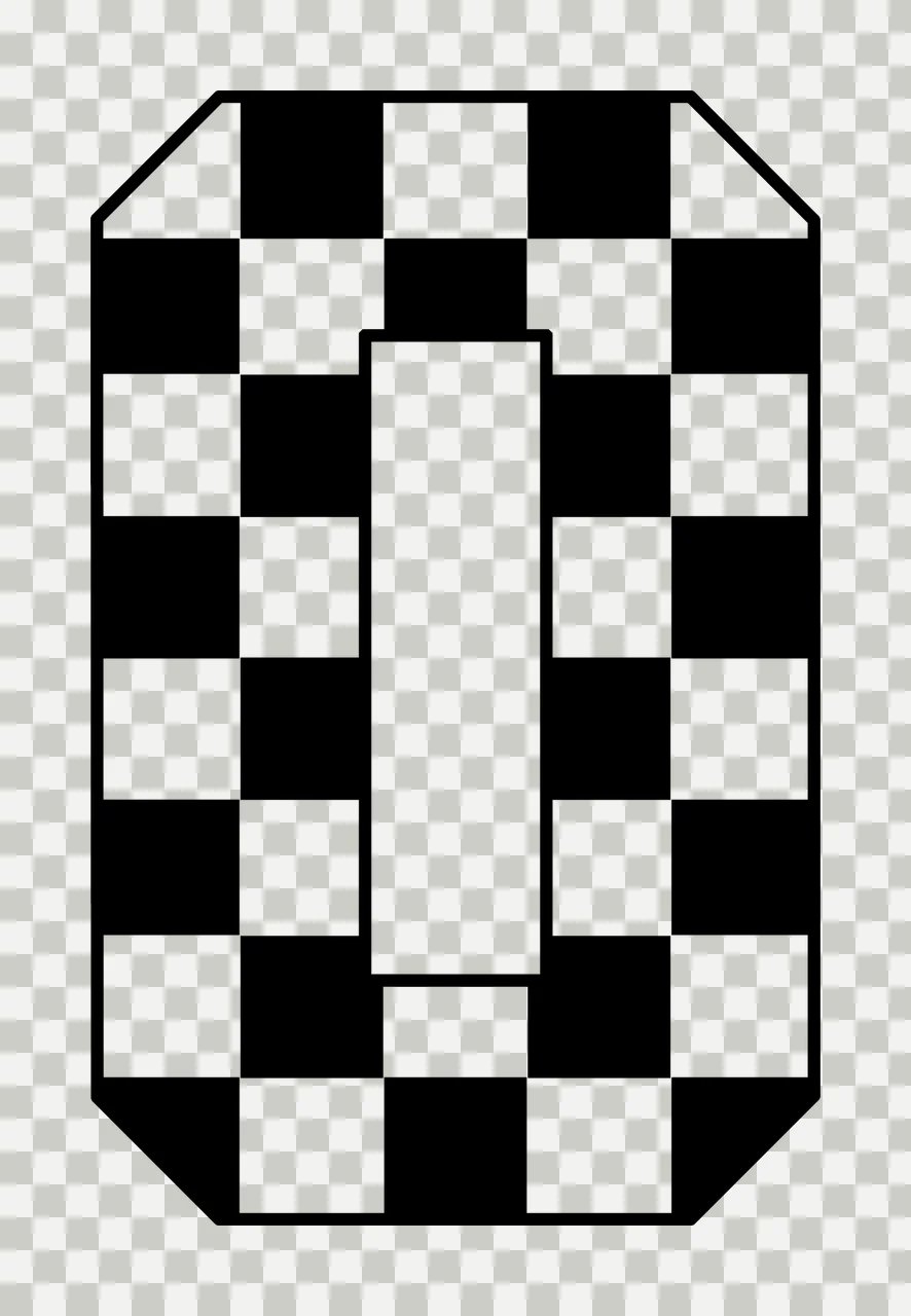 0 Checkered Black And White Number Zero pattern Geometric graphic transparency and detail preview thumbnail