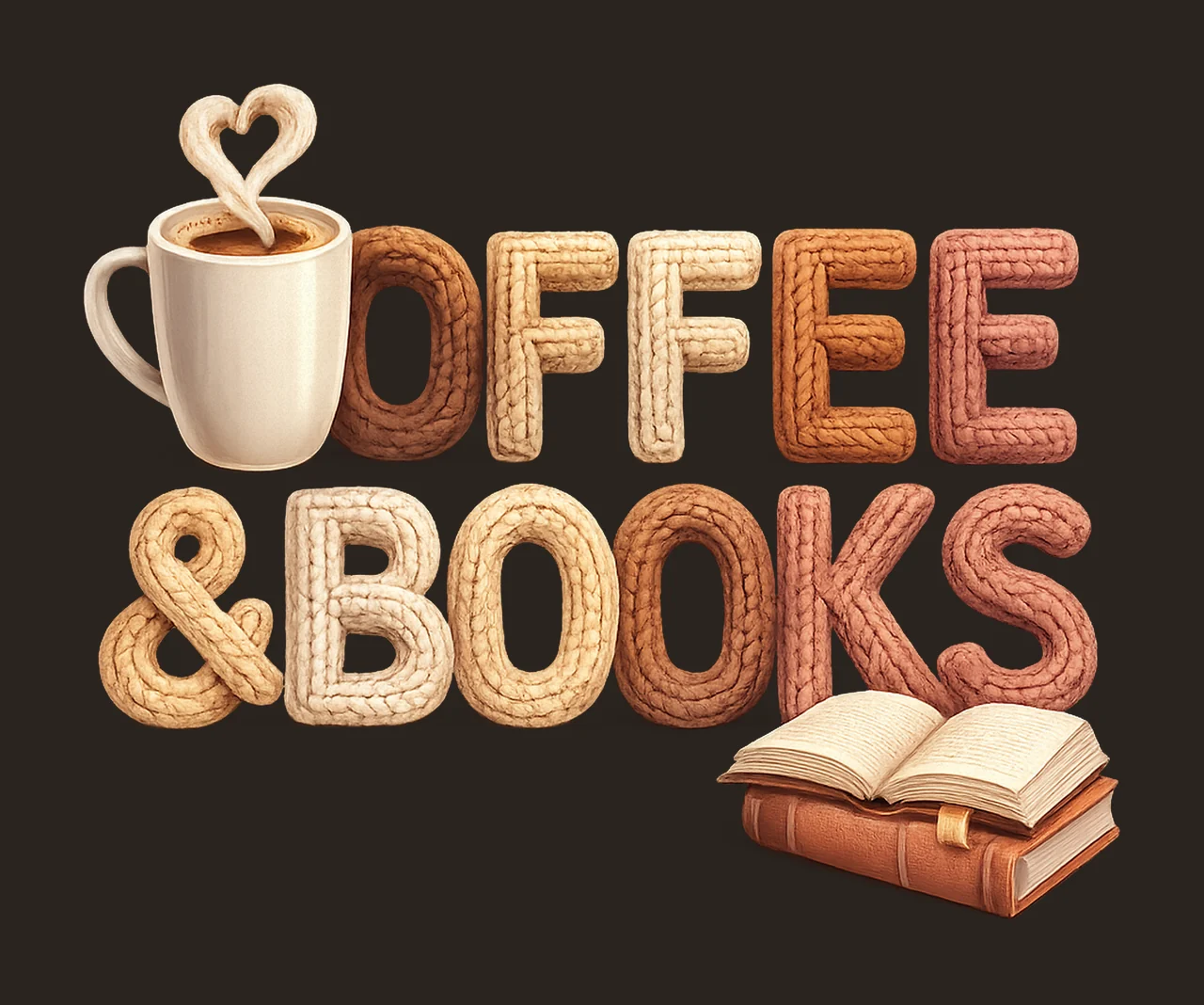 Latch Hook Yarn Coffee Books Crochet Coffee Lover contrast preview thumbnail