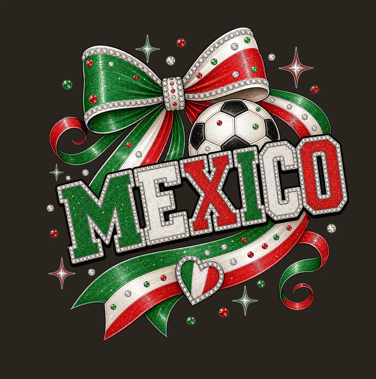 Coquette Mexico Soccer Fan sublimation instant Variation D contrast preview thumbnail