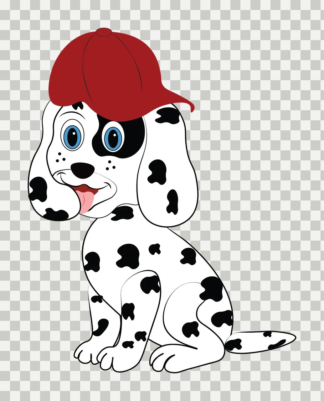Animal Black Silhouette Of Puppy Wearing Cap sitting white transparency and detail preview thumbnail