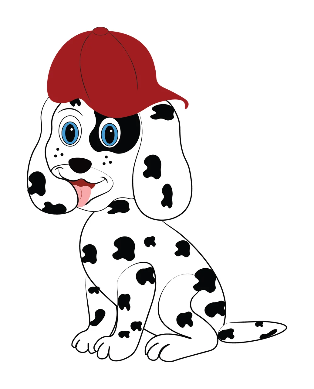 Animal Black Silhouette Of Puppy Wearing Cap sitting white