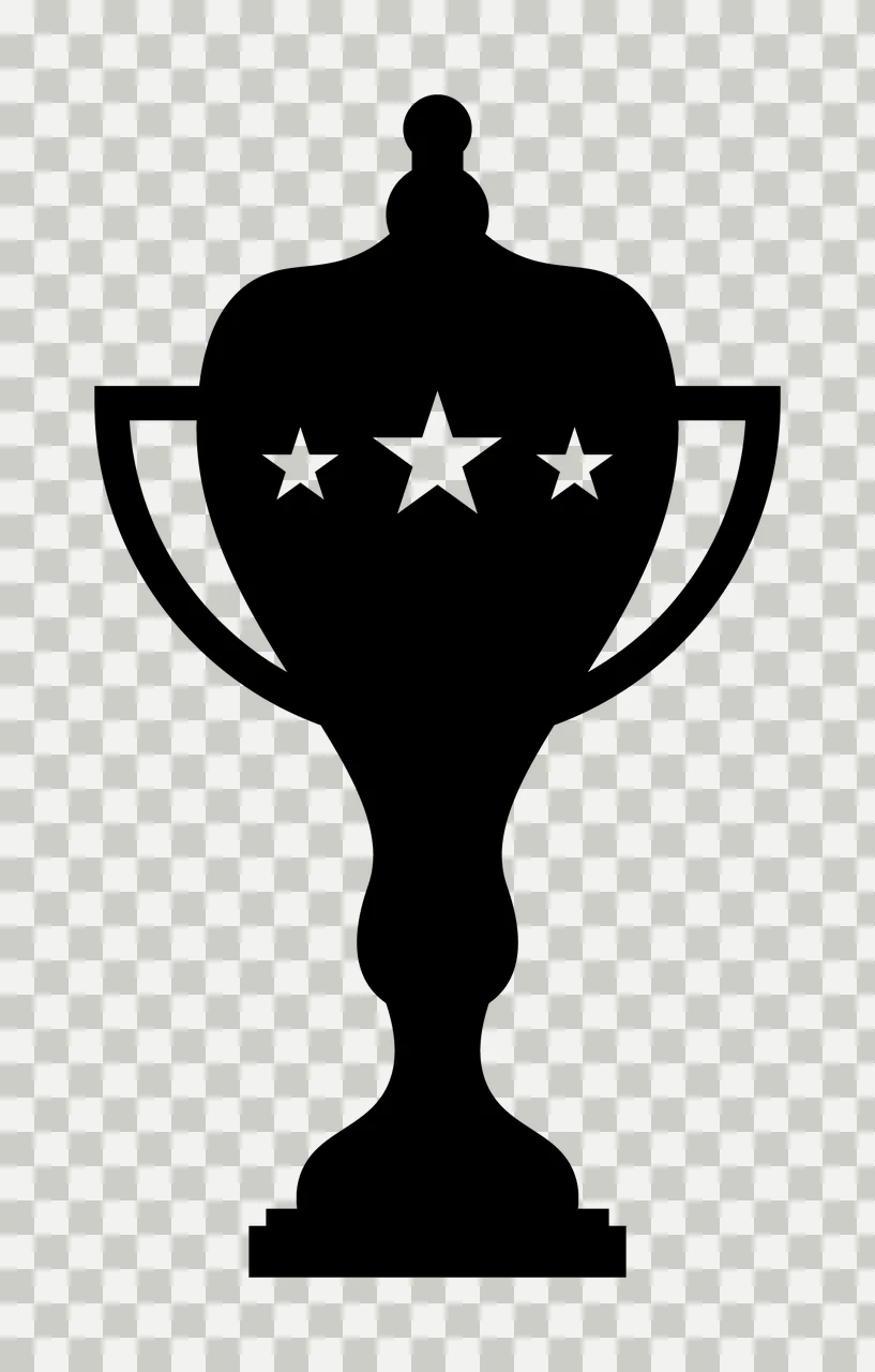 Can Glass Wrap Trophy Displaying Stars With Three transparency and detail preview thumbnail