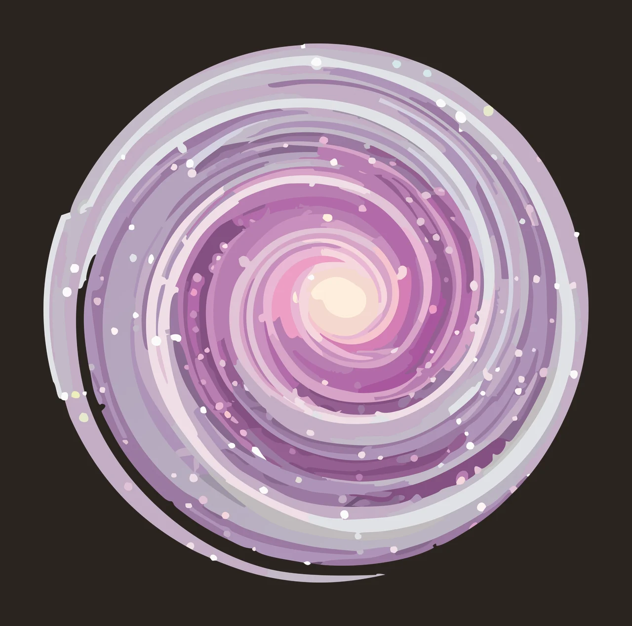 Abstract Circular Ink Brush Texture Graphic circle forming contrast preview thumbnail