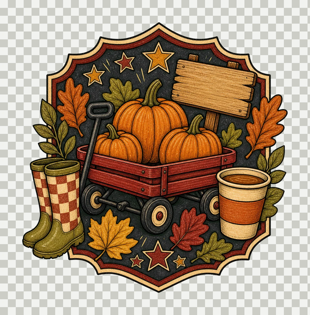 pumpkin patch 03 retro varsity sublimation instant shirt transparency and detail preview thumbnail